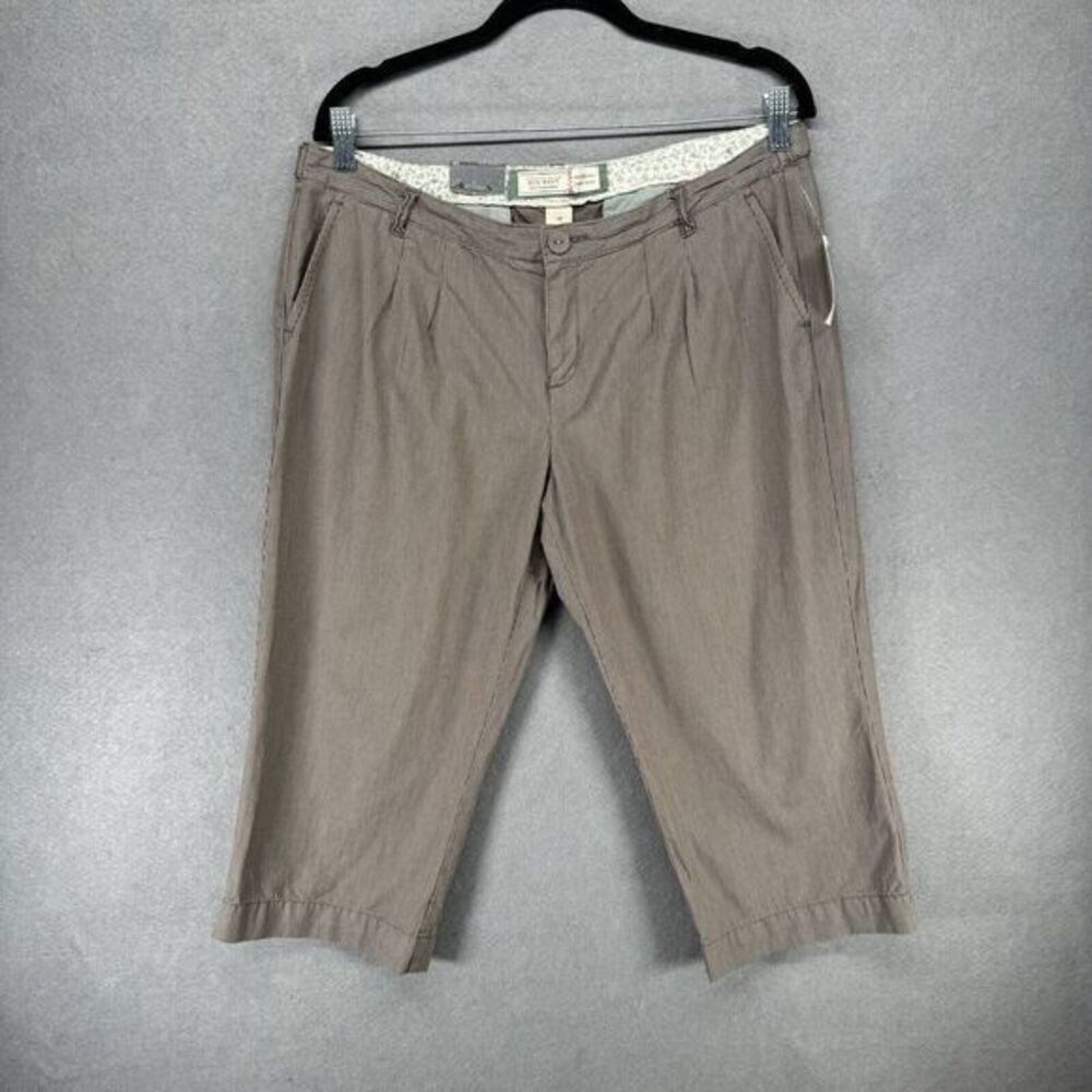 Y2K Old Navy Pants Size 10 Brown Tan Low Rise Crop Capri Academia Coastal Beachy